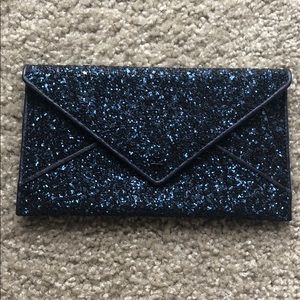 Tory Burch glitter envelope clutch